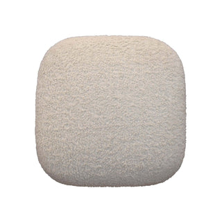 Lucidora - Boucle Cream Square Footstool - Footstools
