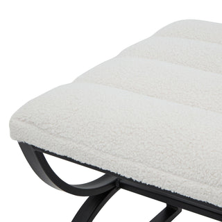 Lucidora - Bouclé Ribbed Footstool - Footstools