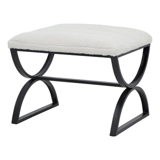 Lucidora - Bouclé Ribbed Footstool - Footstools