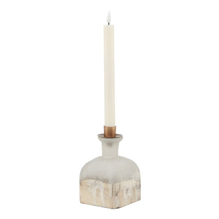 Lucidora - Burnished Dipped and Aged Brass Candle Holder Vase - Candle Holders