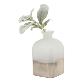 Lucidora - Burnished Dipped and Aged Brass Large Candle Holder Vase - Candle Holders