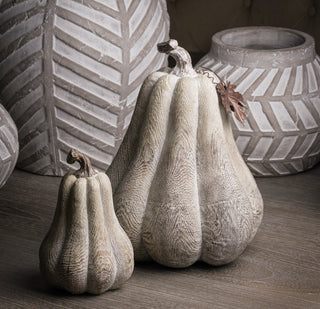 Lucidora - Carved Wood Effect Pumpkin - Ornaments