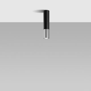 Lucidora - Ceiling lamp LOOPEZ black/chrome - Ceiling Lighting