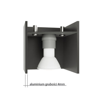 Lucidora - Ceiling lamp QUAD 1 anthracite - Ceiling Lighting