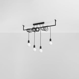 Lucidora - Chandelier SALAMANCA 4 black - Chandeliers