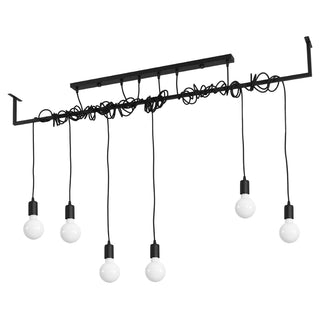 Lucidora - Chandelier SALAMANCA 6 black - Chandeliers
