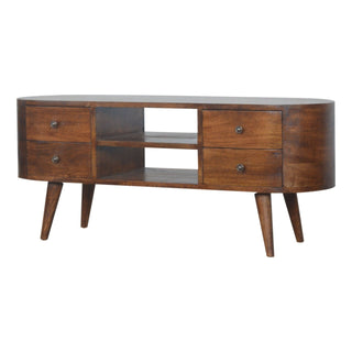 Lucidora - Chestnut Rounded Entertainment Unit - Media Units