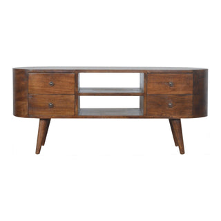 Lucidora - Chestnut Rounded Entertainment Unit - Media Units