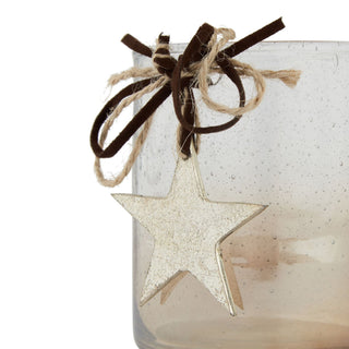 Lucidora - Coffee Ombre Collection Candle Holder Votive With Star - Candle Holders