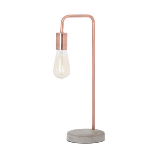 Lucidora - Copper Industrial Lamp With Stone Base - Table Lamps