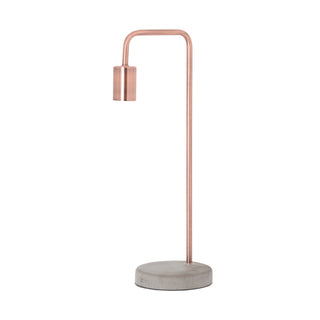 Lucidora - Copper Industrial Lamp With Stone Base - Table Lamps