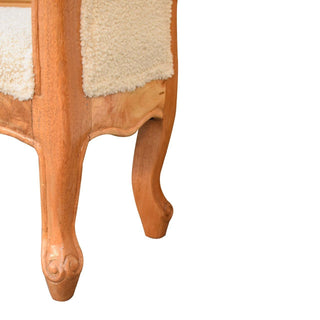 Lucidora - Cream Boucle French Style Bench - Entryway Benches