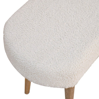 Lucidora - Cream Boucle Nordic Bench - Entryway Benches