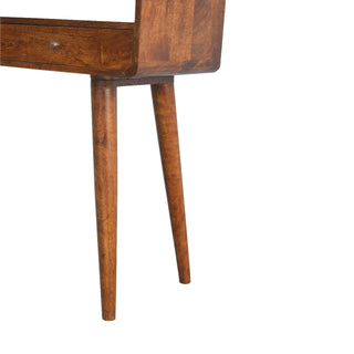 Lucidora - Curved Chestnut Console Table - Console Tables