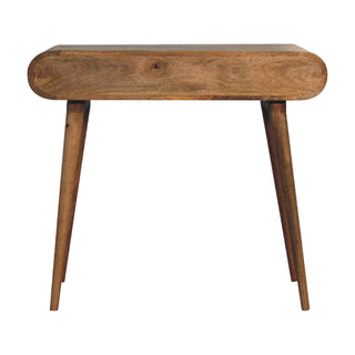Lucidora - Curved Chestnut Writing Desk - Writing Desks