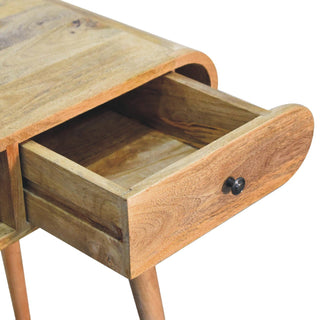 Lucidora - Curved Chestnut Writing Desk - Writing Desks