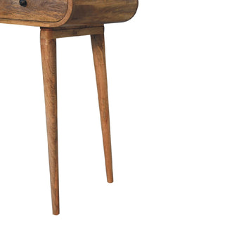 Lucidora - Curved Chestnut Writing Desk - Writing Desks
