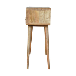 Lucidora - Curved Oak - ish Console Table - Console Tables
