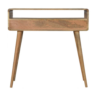 Lucidora - Curved Oak - ish Console Table - Console Tables