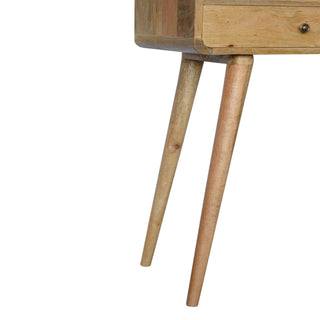 Lucidora - Curved Oak - ish Console Table - Console Tables