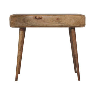 Lucidora - Curved Oak - ish Writing Desk - Writing Desks