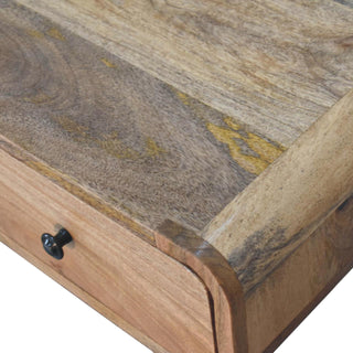 Lucidora - Curved Oak - ish Writing Desk - Writing Desks