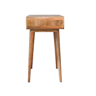 Lucidora - Curved Oak - ish Writing Desk - Writing Desks