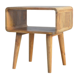 Lucidora - Curved Open Bedside - Bedside Cabinets