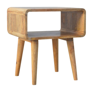 Lucidora - Curved Open Bedside - Bedside Cabinets