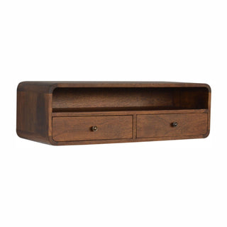 Lucidora - Floating Chestnut Open Console - Console Tables