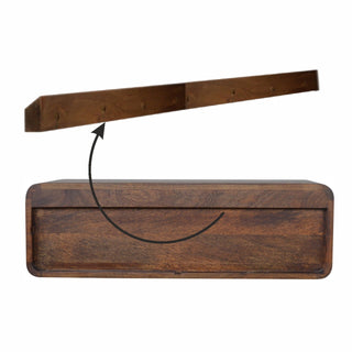 Lucidora - Floating Chestnut Open Console - Console Tables