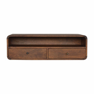 Lucidora - Floating Chestnut Open Console - Console Tables