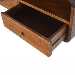 Lucidora - Floating Chestnut Open Console - Console Tables