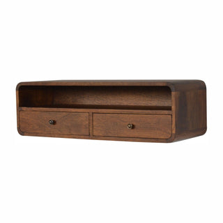 Lucidora - Floating Chestnut Open Console - Console Tables