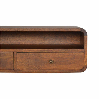 Lucidora - Floating Chestnut Open Console - Console Tables