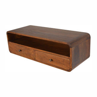 Lucidora - Floating Chestnut Open Console - Console Tables