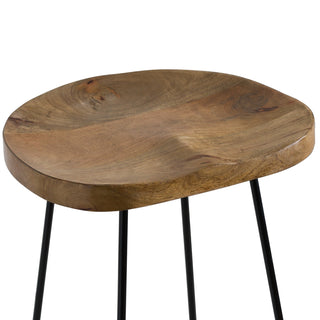 Lucidora - Franklin Hardwood Shaped Barstool - Bar Stools