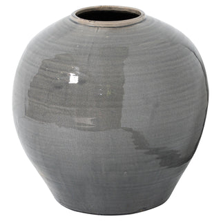 Lucidora - Garda Grey Glazed Regola Vase - Globular Vases