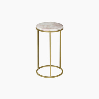 Lucidora - Greta Rose Quartz End Table - End Tables