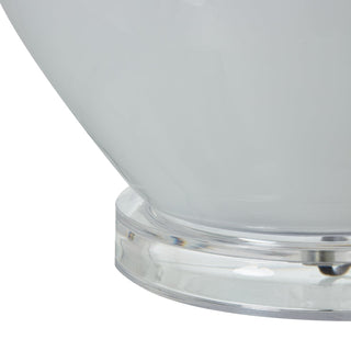 Lucidora - Grey Shadows Table Lamp With Linen Shade - Table Lamps