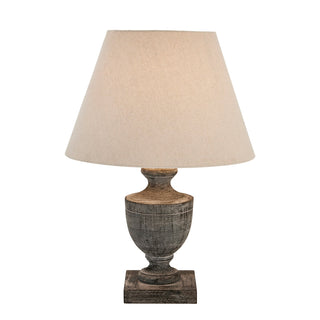 Lucidora - Incia Urn Wooden Table Lamp - Table Lamps