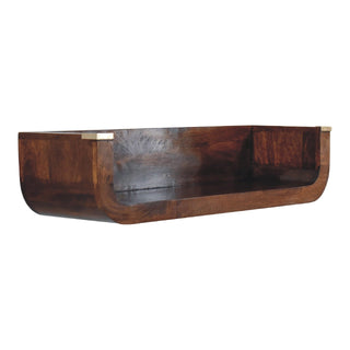 Lucidora - Indira Chestnut Floating Console - Console Tables