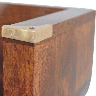 Lucidora - Indira Chestnut Floating Console - Console Tables