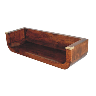Lucidora - Indira Chestnut Floating Console - Console Tables