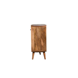 Lucidora - Large Curved Oak - ish Chest - Chest of Drawers