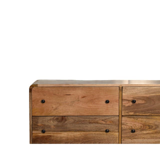 Lucidora - Large Curved Oak - ish Chest - Chest of Drawers