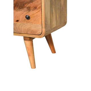 Lucidora - Large Curved Oak - ish Chest - Chest of Drawers