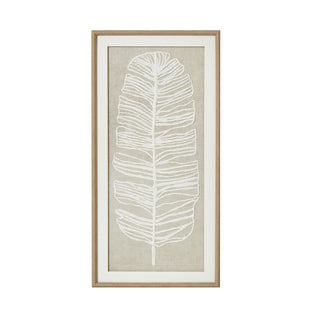 Lucidora - Large Plume White Feather Art Mounted In Beaded Frame - Art & Printed