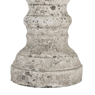 Lucidora - Large Stone Ceramic Column Candle Holder - Candle Holders