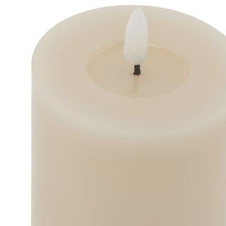 Lucidora - Luxe Collection Melt Effect 3x4 Taupe LED Wax Candle - Flameless Candles